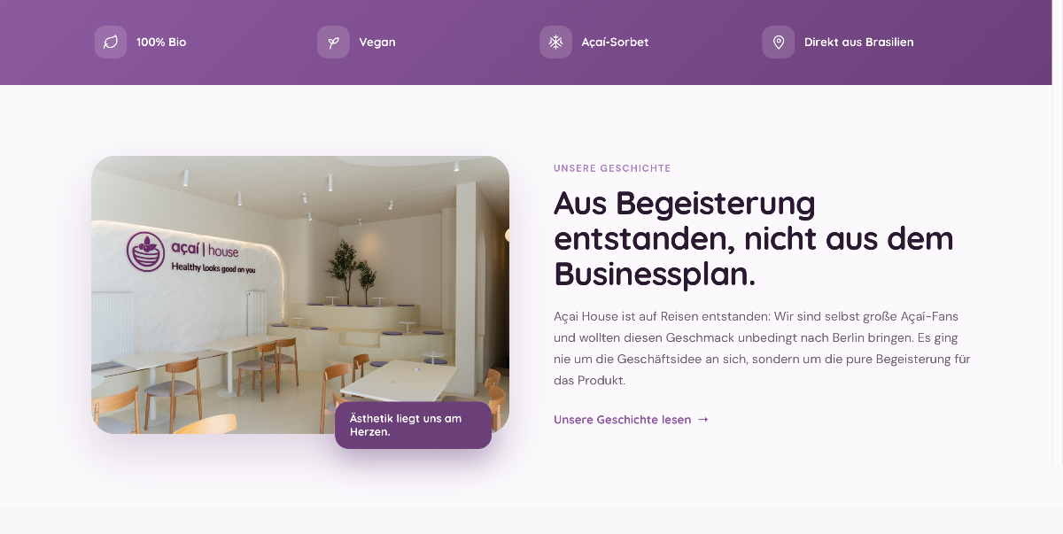 acaihouse.de: Produktbereich